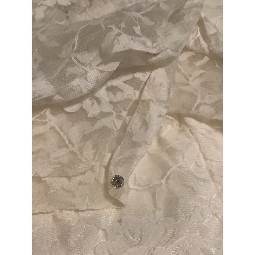 1950s lace wedding dress with overskirt couture wedding 6 See Measurements - Picture 6 of 10